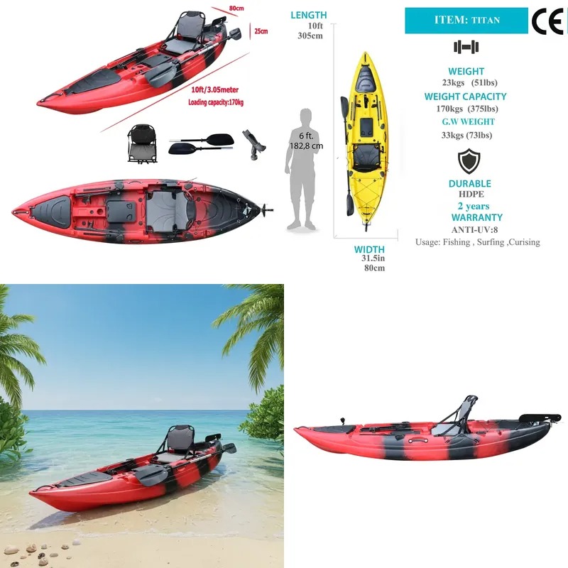 Fishing Boat Seat - 10ft Single Seat Sit on Fishing