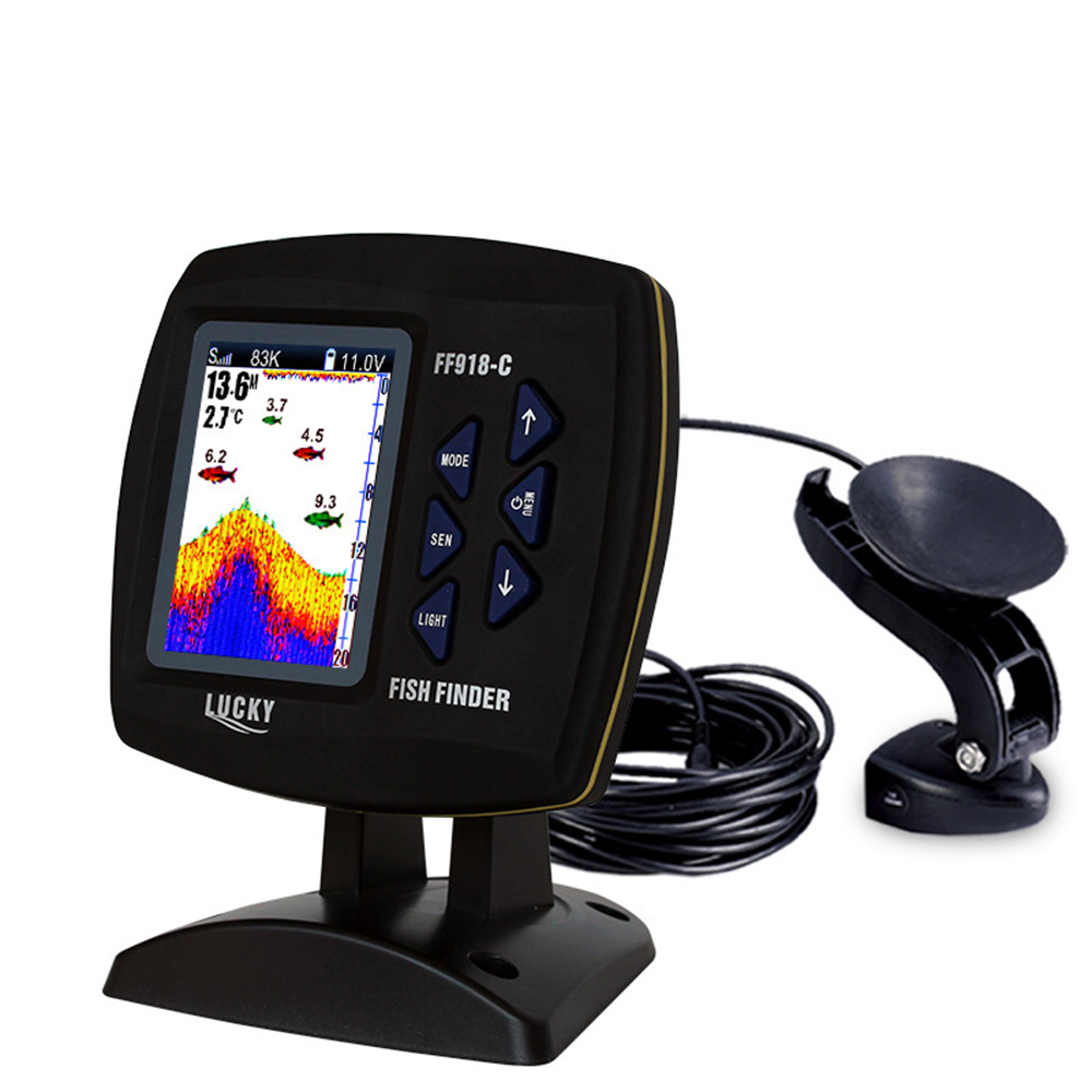 Fishing Boat Depth Finder - FF918-C100DS Color Screen Wired Fish Finder