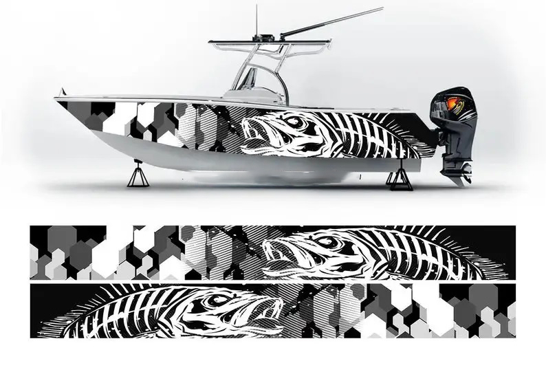 Camo Black and White Marlin Fi - Fishing Boat Trailer ulasan dan harga