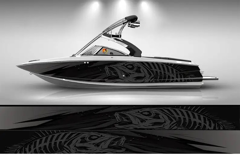 Camo Black and White Marlin Fi - Fishing Boat Trailer ulasan dan harga
